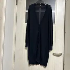 ユニクロ✴︎Ｖネックロングカーディガン　ネイビー　L✴︎薄手　春夏初秋向