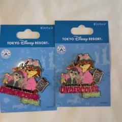 東京ディズニーリゾート　ズートピア2 ピンバッジ　ニック＆ジュディ　2つ
