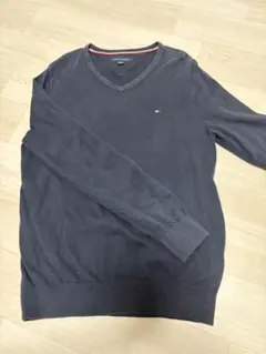 Tommy Hilfiger ダークグレー Vネックセーター