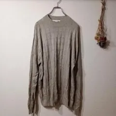 PERRY ELLIS 　ベージュ クルーネックセーターのサムネイル