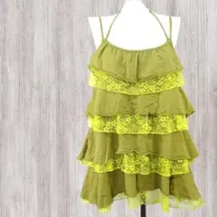 Y2K 韓国 平成ギャル フェアリーグランジ キャミソール レース フリル