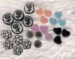 【美品】デコパ　デコパーツ　ハンドメイド　カメリア　ビーズ　カスタムボールペン