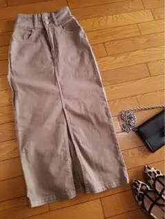 新品同様　アズール　バイ マウジー　スリット　デニム　ロングスカート　xs