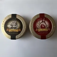 ルピシア 空き缶 2個セット ラム カルヴァドス 限定 デザイン缶 小物入れ