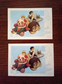 進撃の巨人 くつろぎver. エレン アルミン ミニフォトカード 2枚セット