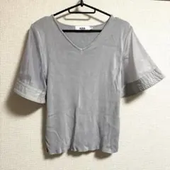 AZUL by MOUSSY グレー Vネック Tシャツ Fサイズ