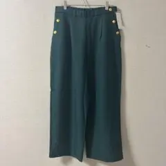 き*こ様 ダークグリーン ボタン付き スラックス /LL(XL)サイズ