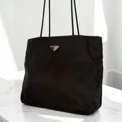PRADA 三角ロゴ A4収納 トートバッグ ナイロン ブラック プラダ