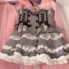 LIZLISA レースアップティアードスカパン グレー