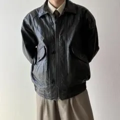 80's ヴィンテージ レザー ボンバージャケット ブラック A-2 G-1