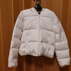 DKNY JEANS フード付きダウンジャケット ホワイト