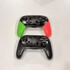 【ジャンク品】switch プロコン スプラ2カラー、ブラック　2点セット