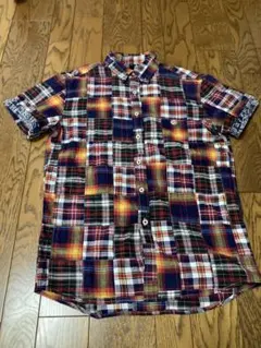 ロンブー淳着　SILAS PATCHWORK SHIRT レッドM美品のサムネイル