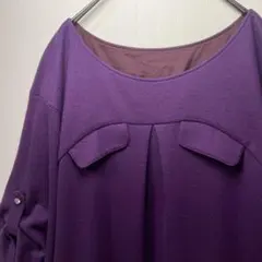 JILL STUART ニットワンピース パープル M 七分袖