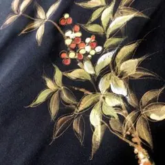 ヴィンテージ 正絹　羽織　華やぎある南天