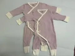 ZARA オーガニックコットン カバーオール6-9M 74cm女の子 双子