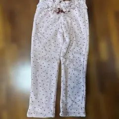 裏起毛ズボン 120 ピンク 花柄