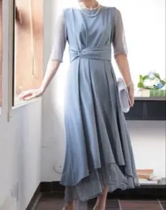 niana 袖レースウエストモチーフワンピース