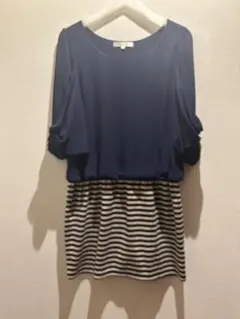 Rope Picnic ネイビー・ストライプ ワンピース　Mサイズ