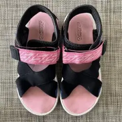 女の子キッズHI-TECハイテックピンクサンダル22.0
