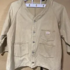 Penney's ベージュ デニムカバーオール　男女兼用　ベージュのサムネイル