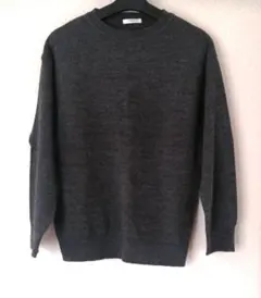 CINEMA CLUB/ダークグレー クルーネックセーター 長袖