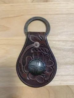 RRL ダブルアールエル アメリカ製 レザーキーホルダー キーリング レア