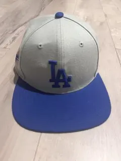 LA Dodgers ベースボールキャップ グレー×ブルー