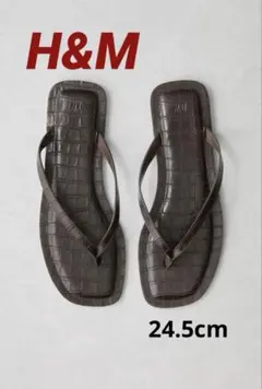 【未使用】 H&M ビーチサンダル ダークブラウン 24.5cm ビーサンのサムネイル
