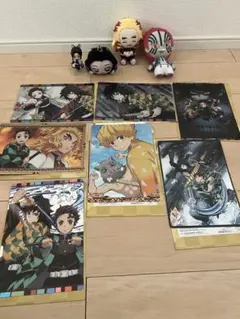 鬼滅の刃　ぬいくるみ　メタリックアートパネル　フィギュアセット