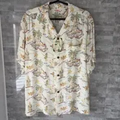 希少 サンサーフ SUN SURF 東洋エンタープライズ アロハシャツ 総柄 L