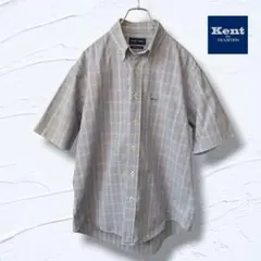 Kent IN TRADITION 半袖BDシャツ ギンガムチェック 綿のサムネイル
