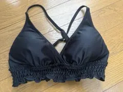 ブラックフリル三角ビキニ M