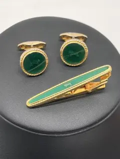 美品CELINE セリーヌ タイピン カフス セット マカダム トリオンフ 金