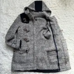 【イタリア製】G-stage ダッフルコート ニット フード 46 M グレー