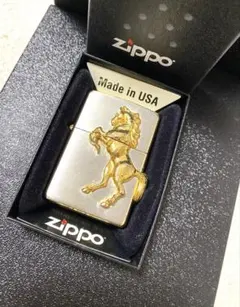☆未使用 ZIPPO ジッポー 2018年製 ビッグスカル 3面仕上 ゴールド 