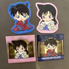 名探偵コナン　ちぢませ隊ステッカーコレクション　工藤新一&毛利蘭