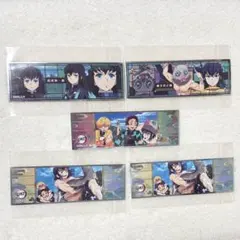 鬼滅の刃 ロングステッカー 5枚セット 無一郎　伊之助　炭治郎&善逸&伊之助