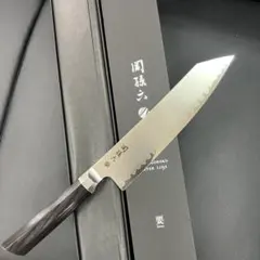 ★新品送料込★貝印関孫六要切付け包丁195mm六寸半口金付黒八角柄反り付のサムネイル