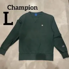 Champion クルーネック スウェット L ダークグリーン