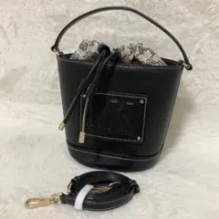 美品 マイケルコース ショルダーバッグ レザー ロゴ 2way バケツ