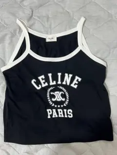 CELINE セリーヌ キャミソール タンクトップ トリオンフ コットン M