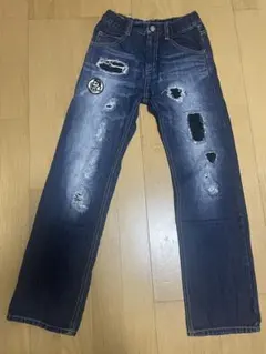 美品　ラッドカスタム/RAD CUSTOM かっこいいブルーデニムパンツ140のサムネイル