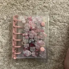 完成品 A7 ピンク シール帳　プラス　空台紙　5枚　キティー　ボンボンドロップ