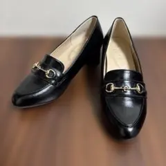 HARUTA. リンクルエナメルヒールアップローファー