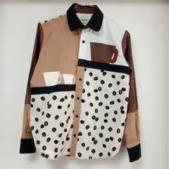 NIRAME.CO　コーヒーシャツ　S　長袖シャツ　にらめっこ　ユニセックス