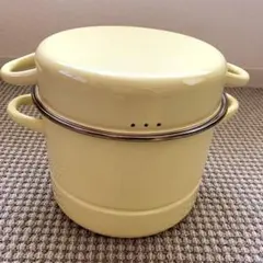 ほうろう蒸気調理鍋　MIMOZA 未使用品 MIMOZAミモザ（琺瑯多機能蒸気調理鍋） ほうろう蒸気調理鍋
