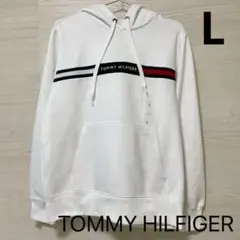TOMMY HILFIGER トミーヒルフィガー パーカー L メンズ ホワイト