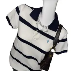 00s ラルフローレン ポニー 刺繍 ポロシャツ y2k 平成女児 平成ギャル