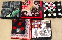 ★アナスイ★ハンカチ 未使用5枚★ANNASUI★